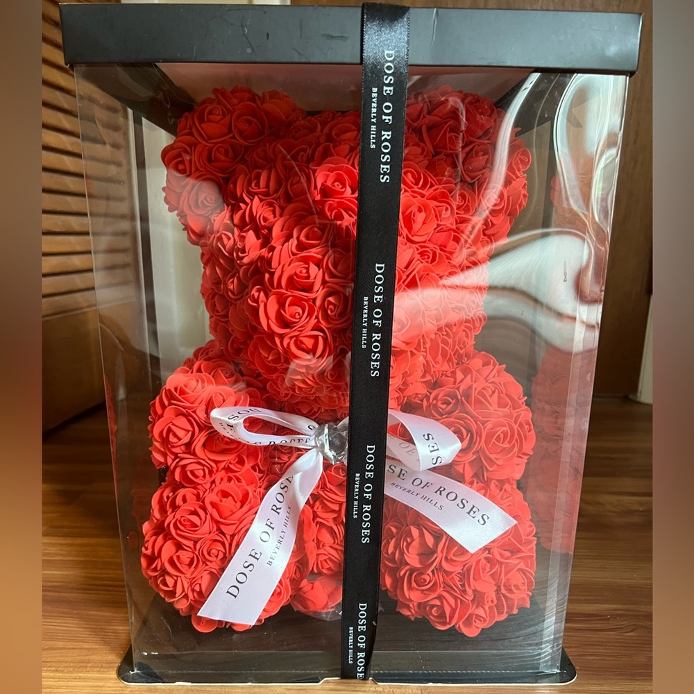 Red Rose Teddy Bear by Dose of Roses